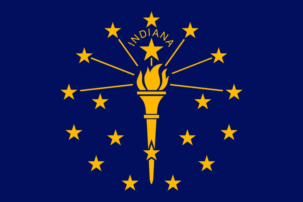 Official flag of Indiana